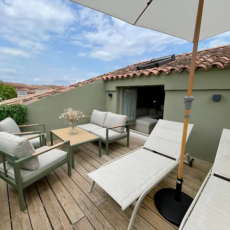 شقة Coeur De - 2 - Terrasse - Parking سان تروبيه